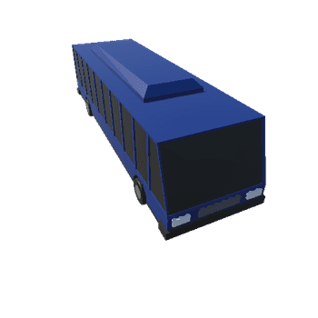 YELLOW BUS Cartoon Vehicles Lowpoly